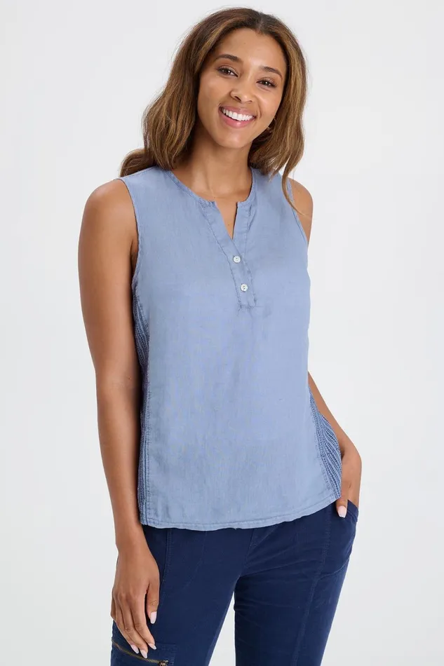 Clothing Tanks XCVI Nessa Tank Lagoon Pigment