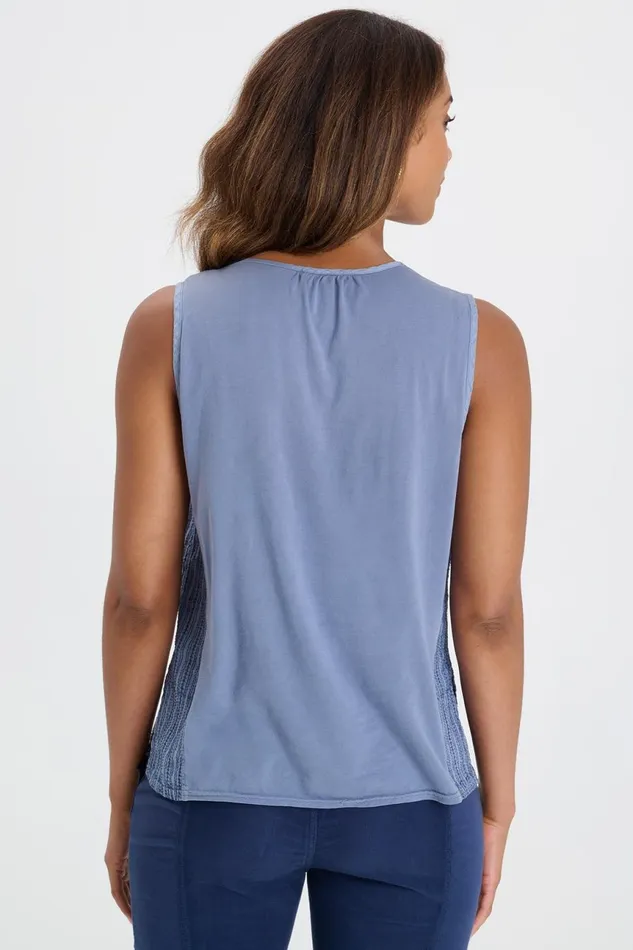 Clothing Tanks XCVI Nessa Tank Lagoon Pigment