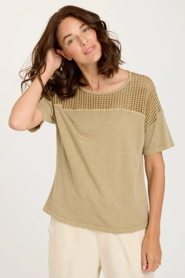 Clothing Tees XCVI Minette Tee Linwood Sands Pigment