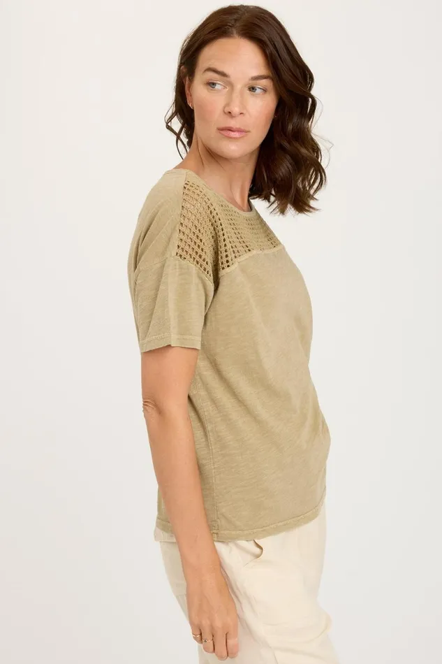 Clothing Tees XCVI Minette Tee Linwood Sands Pigment