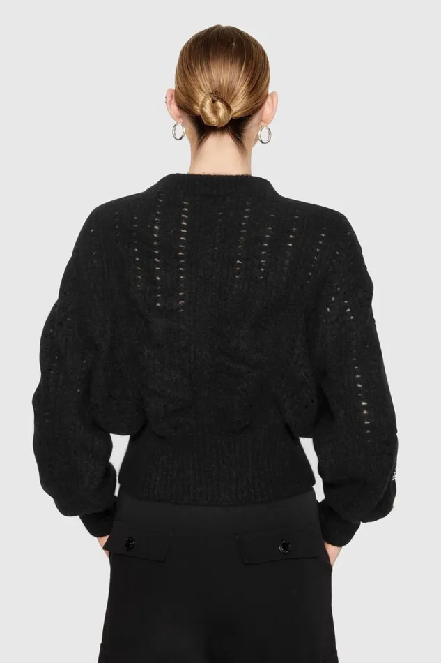 Clothing Tops Rebecca Minkoff Cecilia Crystal Embellished Sweater True Black Clothing Tops Rebecca Minkoff Cecilia Crystal Embellished Sweater True Black
