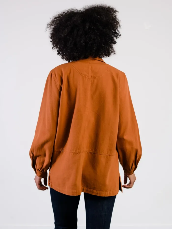 Coats and Jackets Phyllis Utility Shacket Dusky Green 8211 Able Women