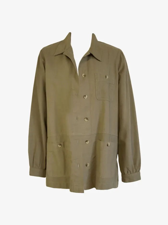 Coats and Jackets Phyllis Utility Shacket Dusky Green 8211 Able Women