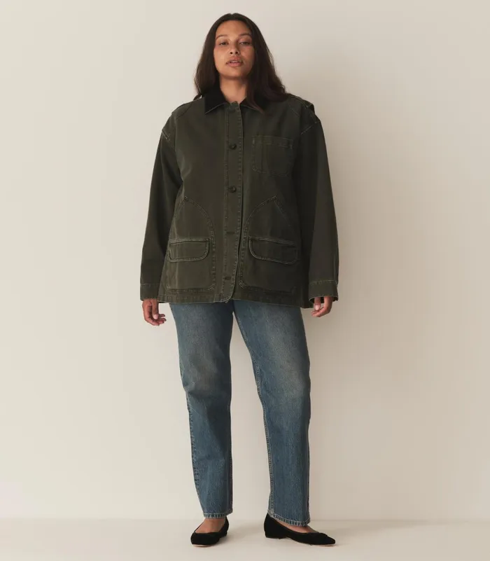 Coats and Jackets Women DEN Pascual Barn Jacket Dark Olive