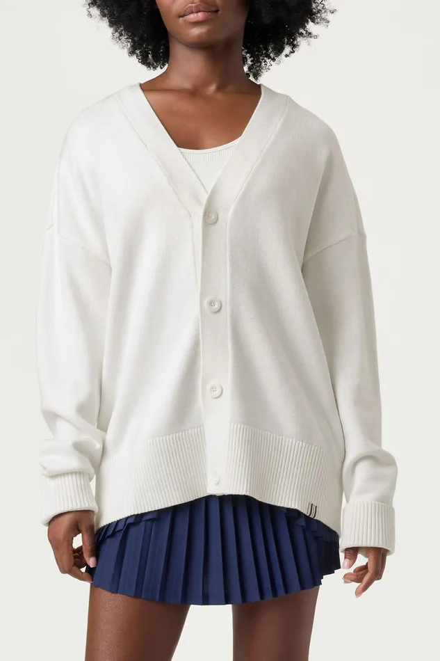 Coats and Jackets Women Fila Baseline Cardigan 100 White Coats and Jackets Women Fila Baseline Cardigan 100 White