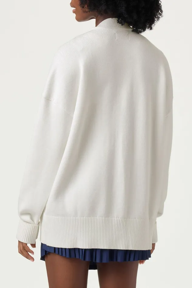 Coats and Jackets Women Fila Baseline Cardigan 100 White Coats and Jackets Women Fila Baseline Cardigan 100 White