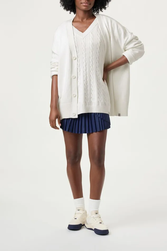 Coats and Jackets Women Fila Baseline Cardigan 100 White Coats and Jackets Women Fila Baseline Cardigan 100 White
