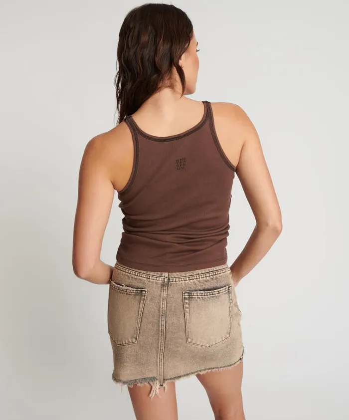 COCOA RIBBED TANK TOP Women One Teaspoon Tees and Tanks