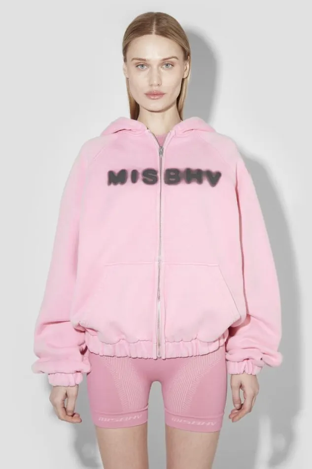 Community Zipped Hoodie Vintage Pink Women MISBHV Hoodies and Sweats