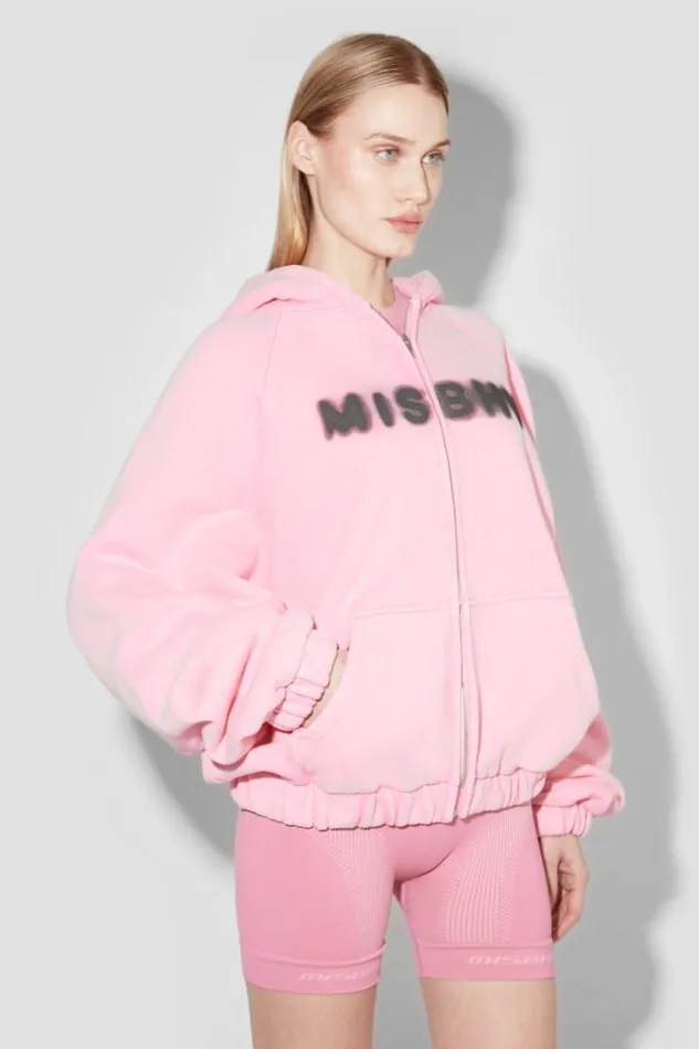 Community Zipped Hoodie Vintage Pink Women MISBHV Hoodies and Sweats