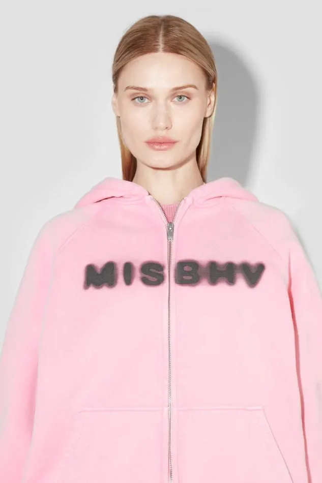 Community Zipped Hoodie Vintage Pink Women MISBHV Hoodies and Sweats