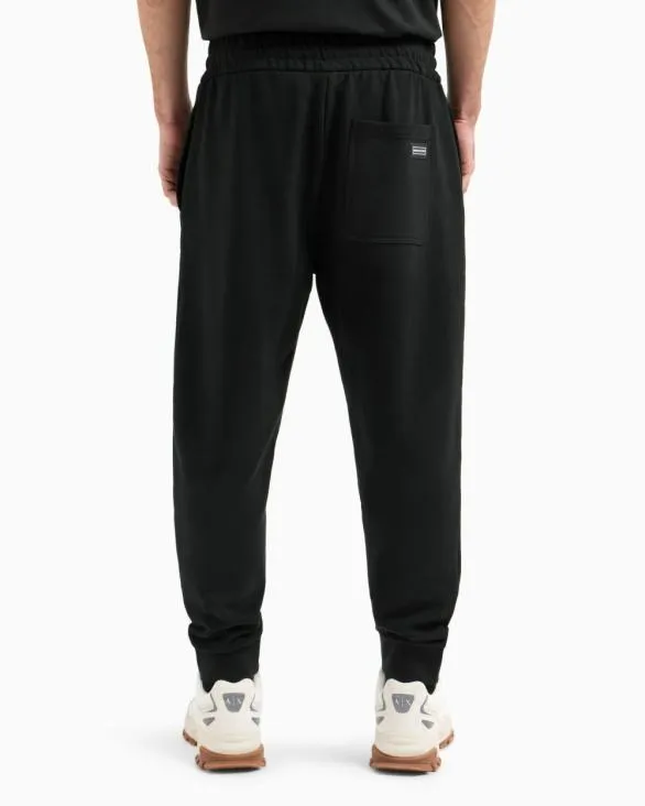 Cotton French Terry Jogger Pants Green Men Armani Matching Sets