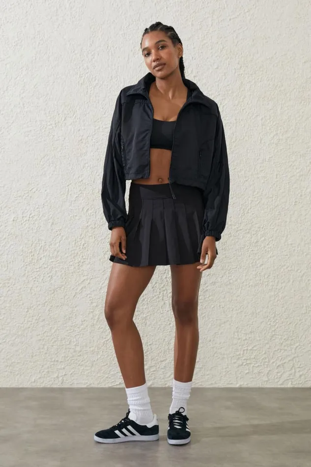 Cropped Contrast Anorak Black Women Cotton On Jackets