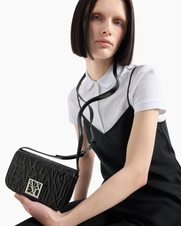 Crossbody Bag With Logo Black Women Armani Crossbody Bags Crossbody Bag With Logo Black Women Armani Crossbody Bags