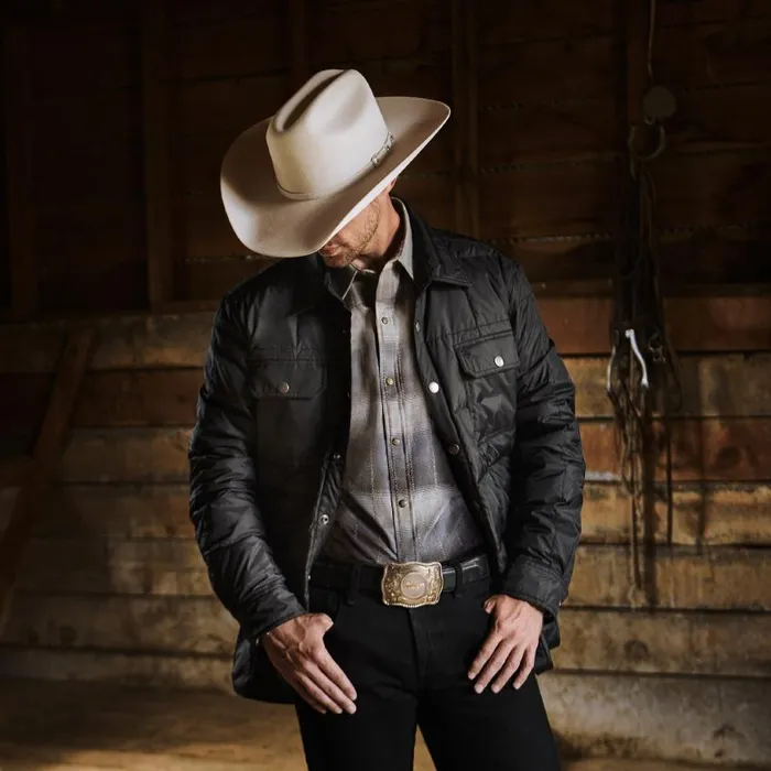 Crushable Black Parachute Jacket Black Men Stetson Jackets