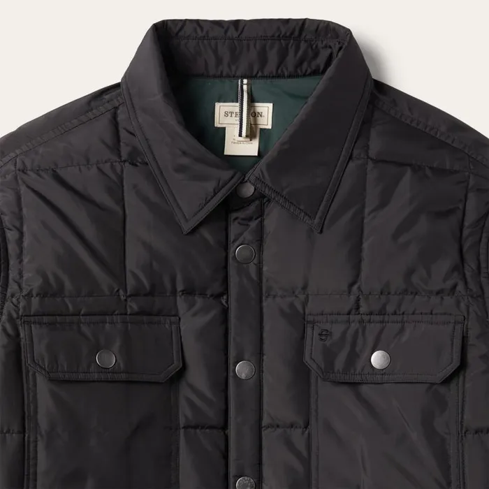 Crushable Black Parachute Jacket Black Men Stetson Jackets