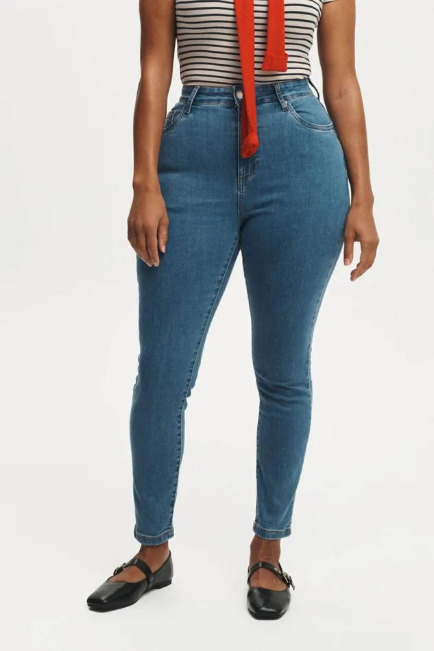 Curvy High Stretch Skinny Jean Sea Blue Women Cotton On Pants Curvy High Stretch Skinny Jean Sea Blue Women Cotton On Pants