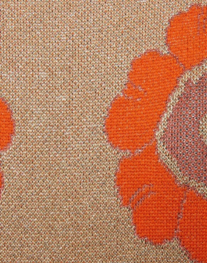 Daisychain Mini Cardigan Orange and Gold Women La Double J Knitwear Daisychain Mini Cardigan Orange and Gold Women La Double J Knitwear