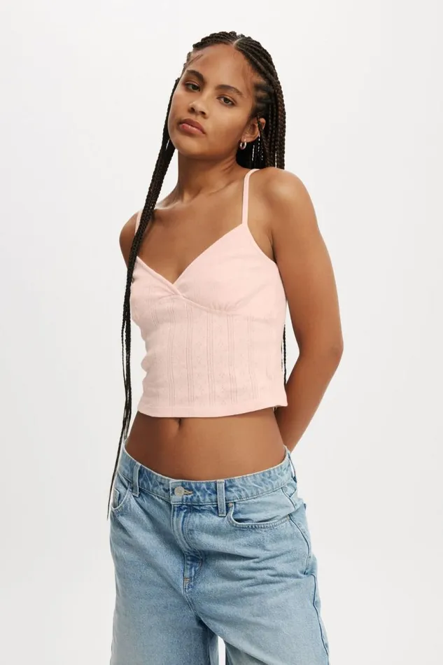 Darcie Strappy Cami Flossy Pink Women Cotton On Tops