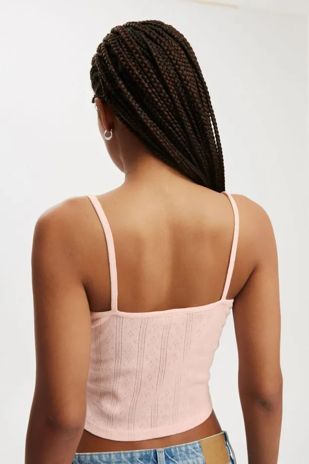 Darcie Strappy Cami Flossy Pink Women Cotton On Tops