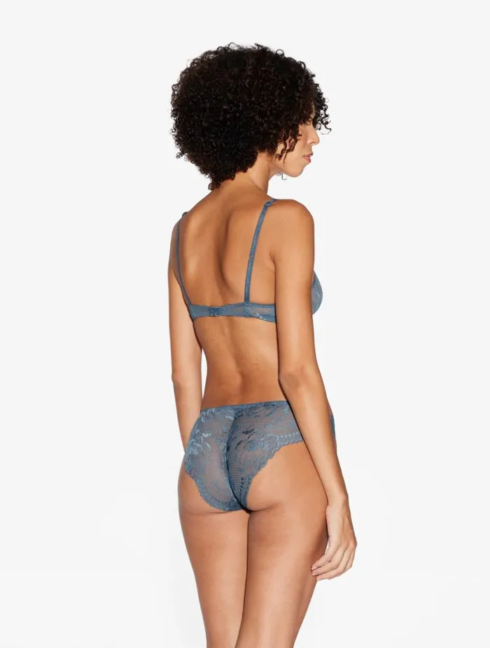 Dark Blue Lace Underwired Bra Lingerie La Perla Underwired