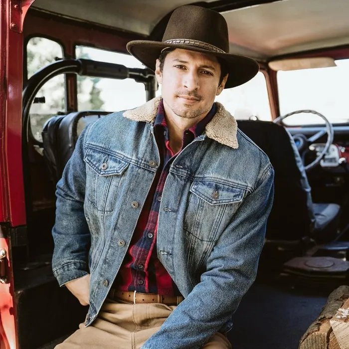 Denim Sherpa Jacket Blue Men Stetson Jackets