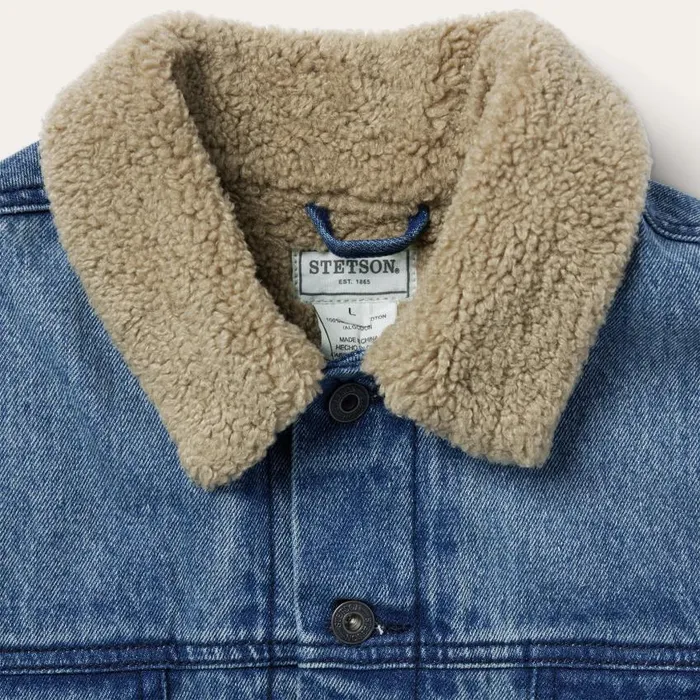Denim Sherpa Jacket Blue Men Stetson Jackets