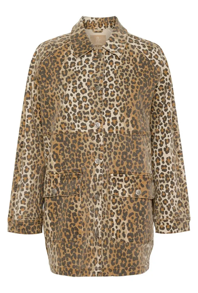 Denim Styles Women CULTURE CUaliena Leopard Shirt Jacket