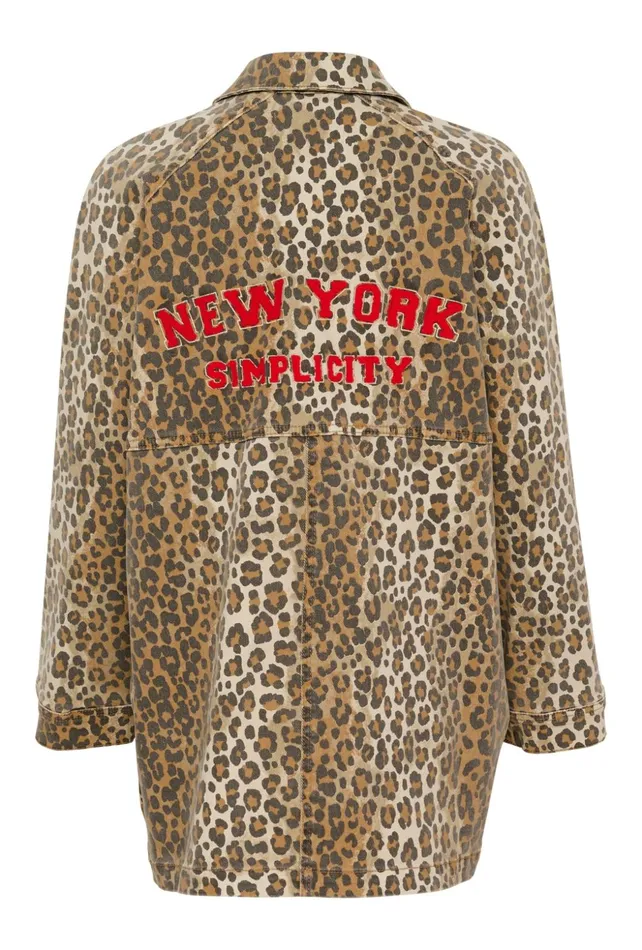 Denim Styles Women CULTURE CUaliena Leopard Shirt Jacket