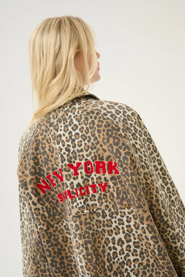 Denim Styles Women CULTURE CUaliena Leopard Shirt Jacket