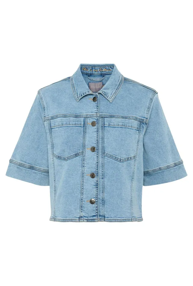 Denim Styles Women CULTURE CUami Denim Jacket Light Blue Wash