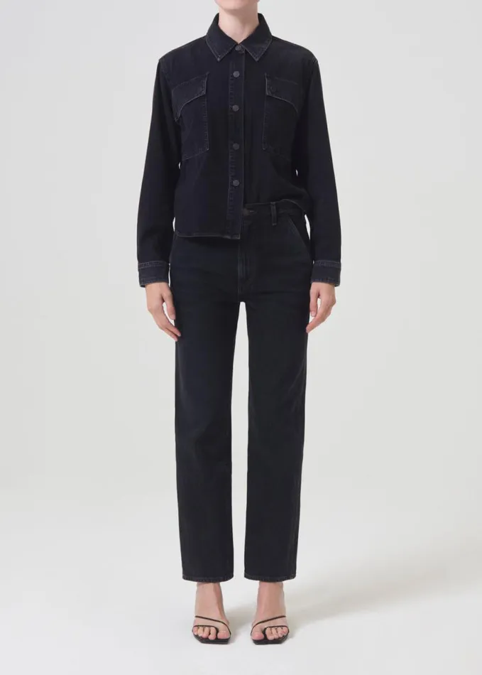 Denim Women Agolde Beck Shirt Jacket In Intense