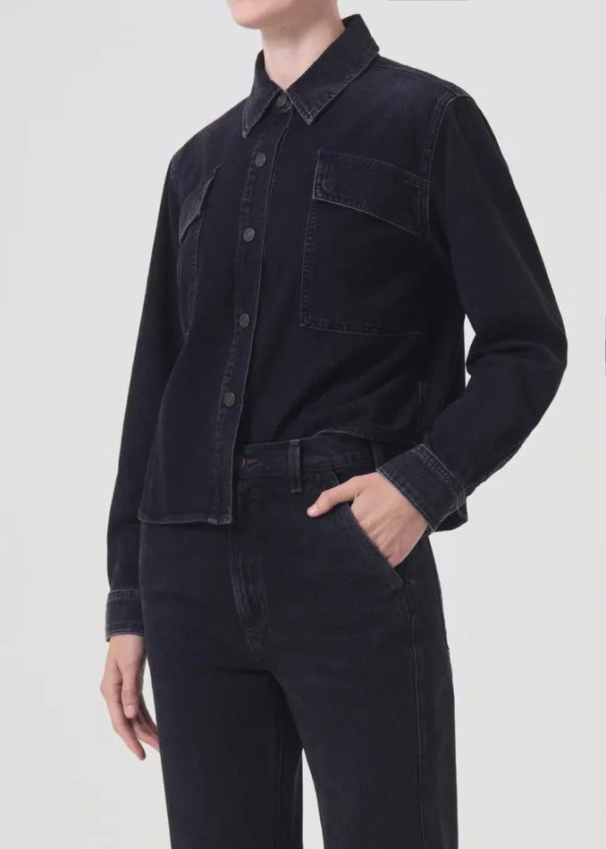 Denim Women Agolde Beck Shirt Jacket In Intense