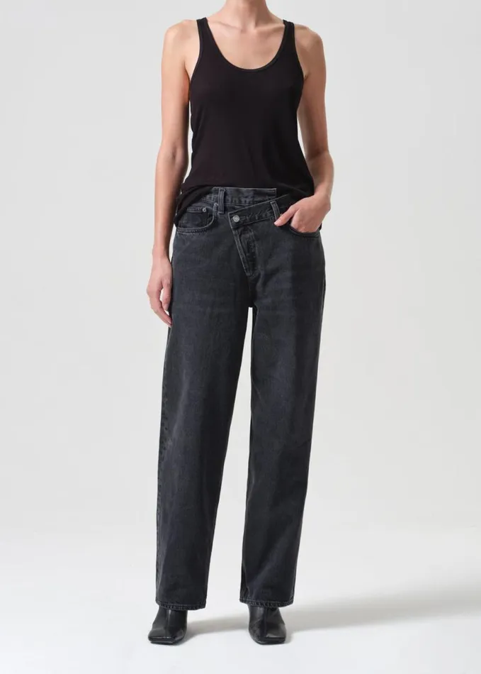 Denim Women Agolde Criss Cross Upsized Jean In Shambles