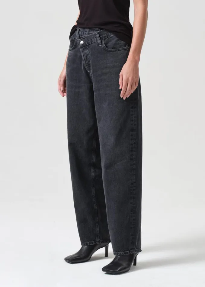 Denim Women Agolde Criss Cross Upsized Jean In Shambles