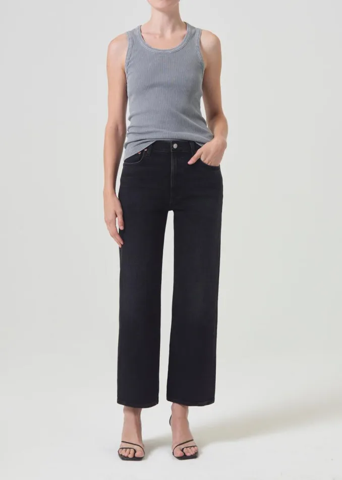Denim Women Agolde Harper Crop Jean In Hush