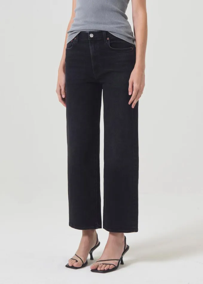 Denim Women Agolde Harper Crop Jean In Hush