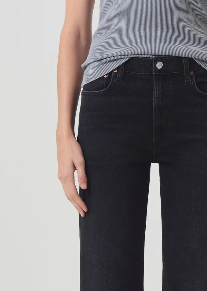 Denim Women Agolde Harper Crop Jean In Hush
