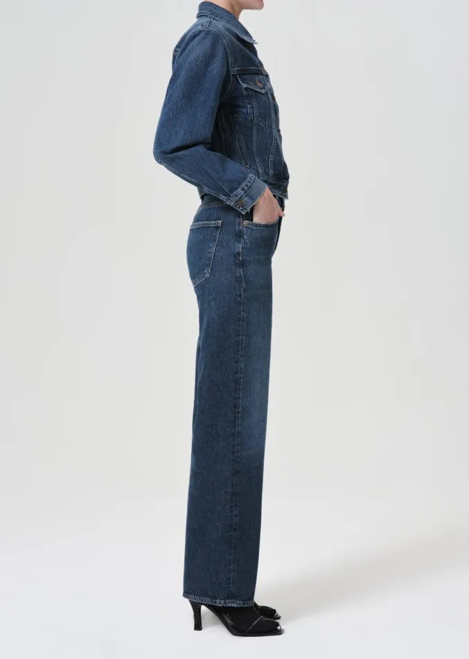 Denim Women Agolde Harper Straight Jean Stretch In Tempo