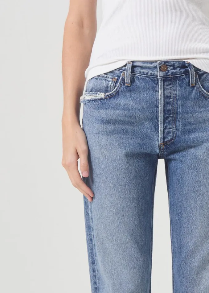 Denim Women Agolde Parker Long Jean In Invention