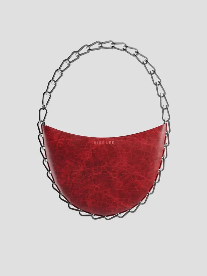 Dion Lee Bags CIRCLE CHAIN BAG Flame 8211 Accessories