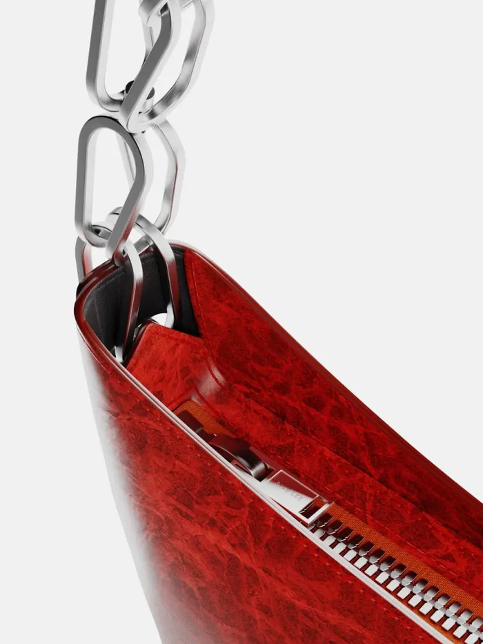 Dion Lee Bags CIRCLE CHAIN BAG Flame 8211 Accessories