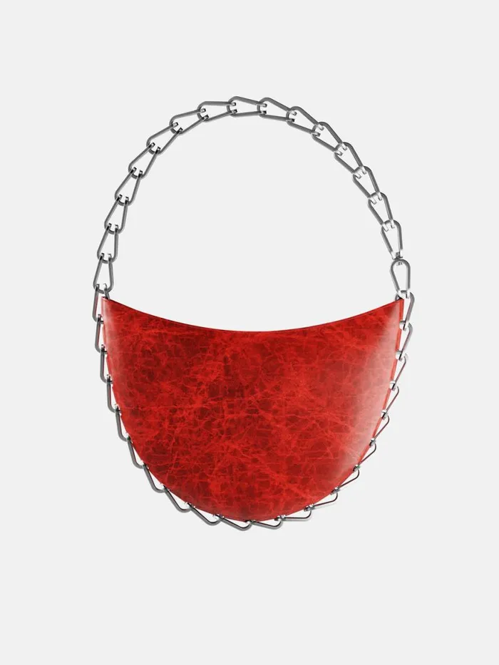 Dion Lee Bags CIRCLE CHAIN BAG Flame 8211 Accessories