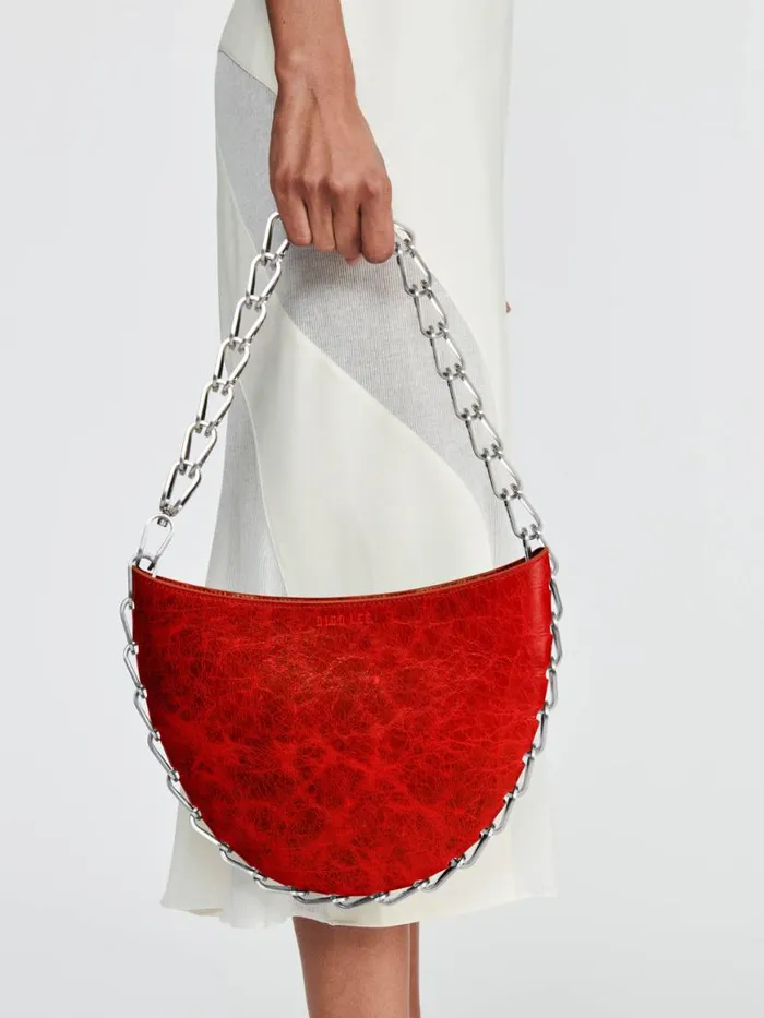 Dion Lee Bags CIRCLE CHAIN BAG Flame 8211 Accessories
