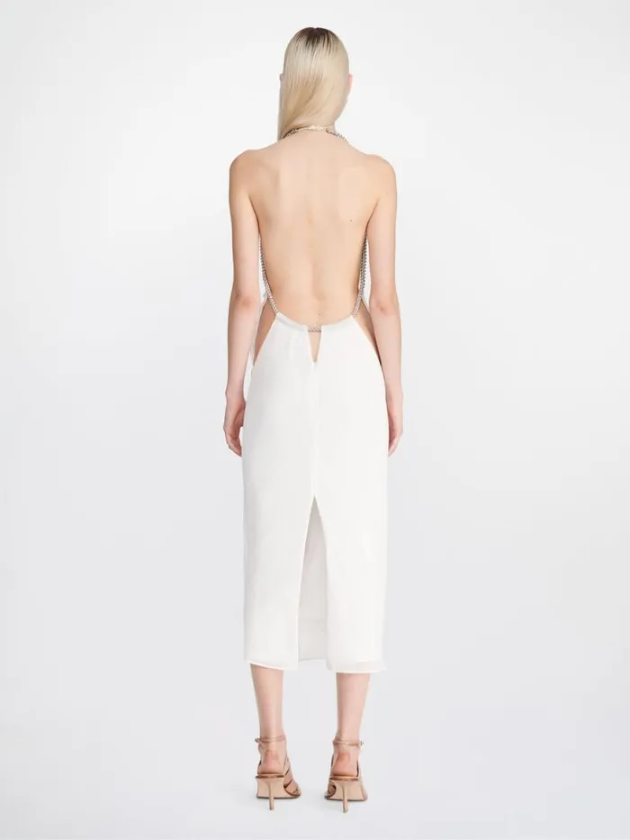 Dion Lee Dresses BARBALL ROPE SLIP HALTER DRESS Ivory 8211 Shop