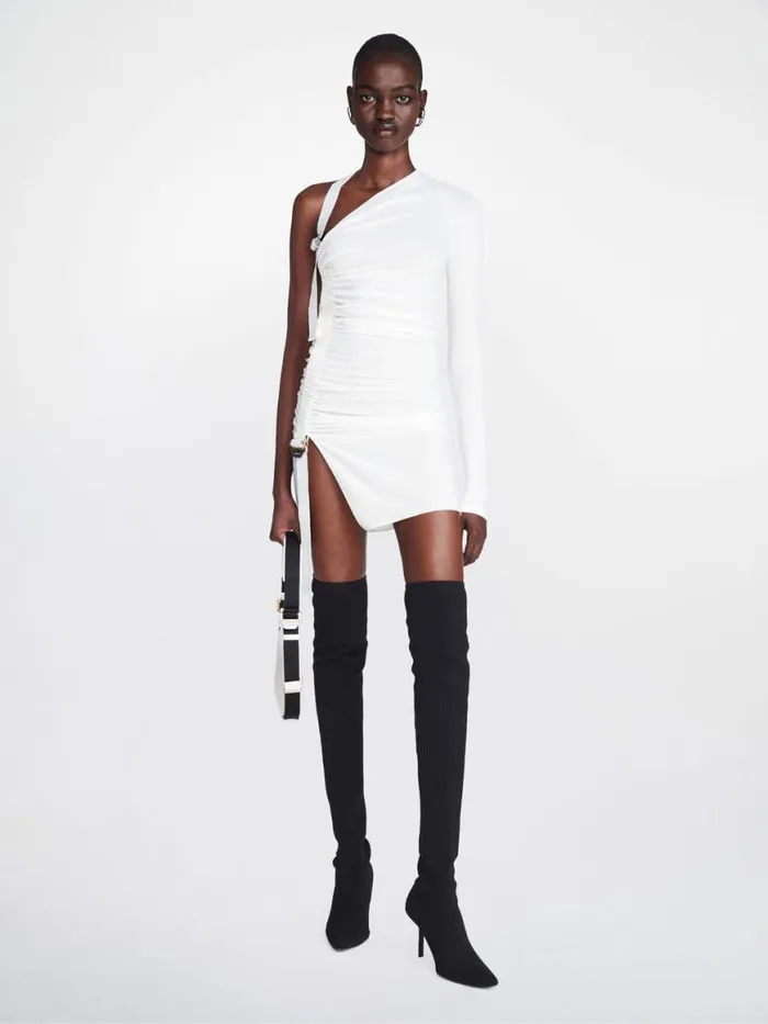 Dion Lee Dresses UTILITY SLEEVE GATHER DRESS Ivory 8211 Shop