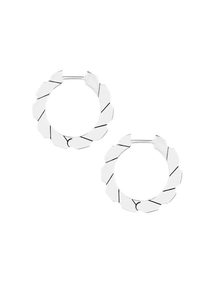 Dion Lee Jewellery FASTENER LARGE HOOP EARRING Silver 8211 Accessories