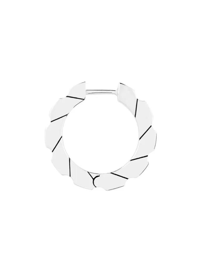 Dion Lee Jewellery FASTENER LARGE HOOP EARRING Silver 8211 Accessories