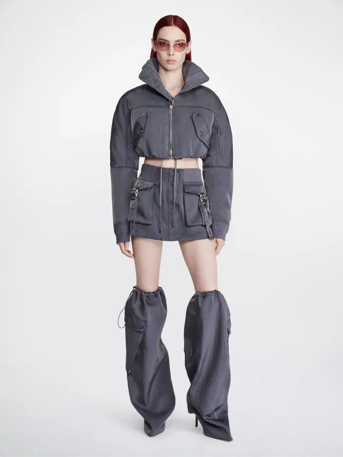 Dion Lee Outerwear CROP BLOUSON BOMBER Asphalt 8211 Shop