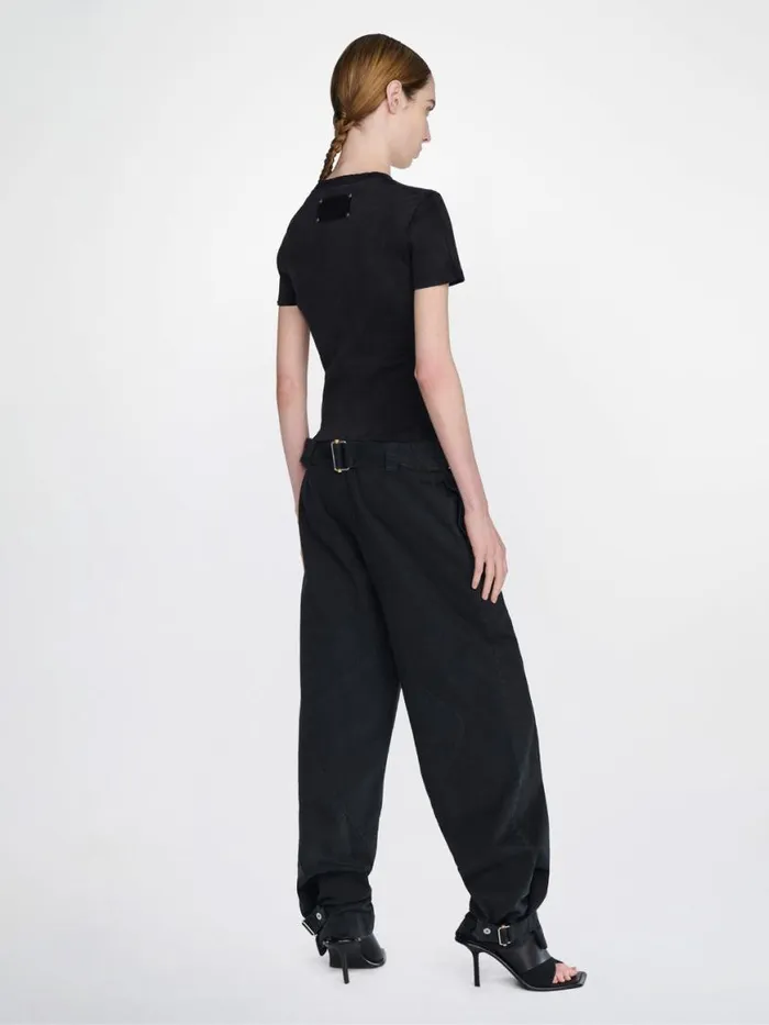 Dion Lee Pants BELTED SHELL PANT Washed Black 8211 UnisexShop